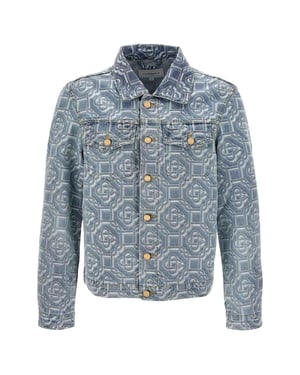 Casablanca Classic Monogram Gebleekte Blauwe Denimjas