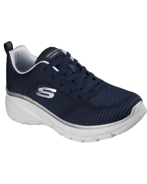 Skechers Fashion Fit 2.0 Polyester Dames Marineblauwe/Zilveren Sneakers
