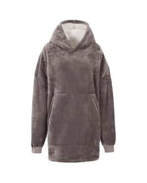 Trespass Uniseks Volwassen Knusse Oversized Hoodie Deken (Stormgrijs)