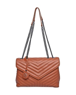 Luisa Vannini Brown Rundleer Tas
