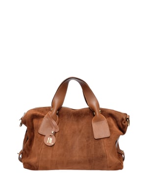 Anna Luchini Brown Rundleer Tas