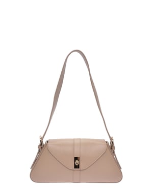 Roberta M Beige Rundleer Tas