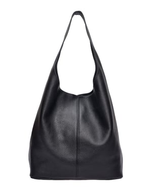 Roberta M Zwart Rundleer Tas