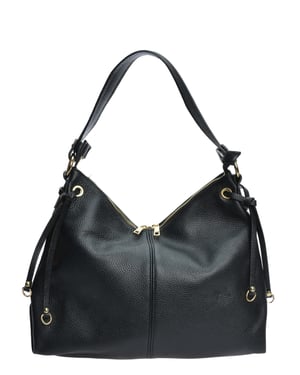 Isabella Rhea Zwart Rundleer Tas