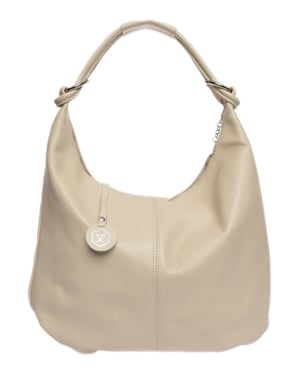 Luisa Vannini Beige Rundleer Tas