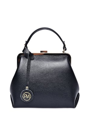 Roberta M Zwart Rundleer Tas