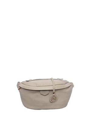 Roberta M Beige Rundleer Tas