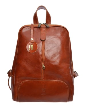 Anna Luchini Brown Rundleer Tas