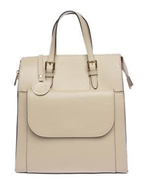 Luisa Vannini Beige Rundleer Tas
