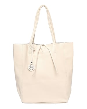 Roberta M Beige Rundleer Tas