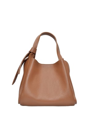 Anna Luchini Brown Rundleer Tas
