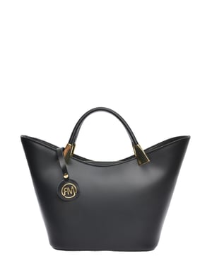 Roberta M Zwart Rundleer Tas