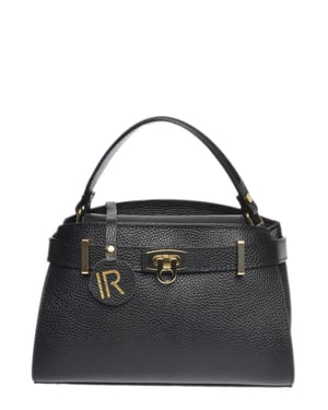 Isabella Rhea Zwart Rundleer Tas