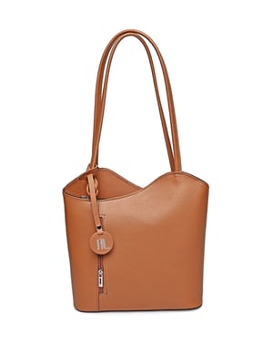 Anna Luchini Brown Rundleer Tas