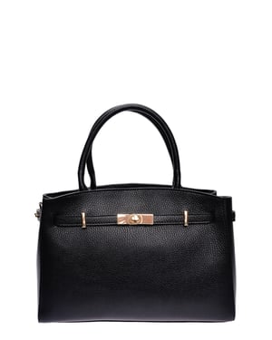 Isabella Rhea Zwart Rundleer Tas