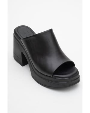 Nola Leer Platform Mules (Women)