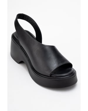 ROY Leren Wedge Sandaal (Dames)