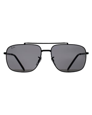 Ray-Ban Rechthoek Unisex Gepolijst Zwart Donkergrijs RB3796