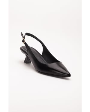 Lety Slingback Kitten Heel Leren Pumps