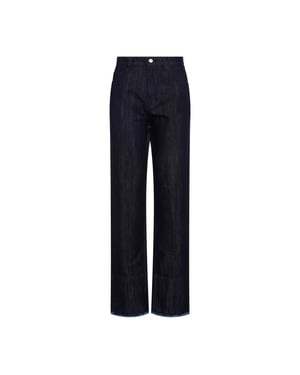Geknipte Hoge Taille Tapered Jeans