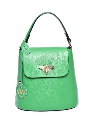 Roberta M Groen Rundleer Tas