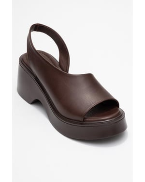 ROY Leren Wedge Sandaal (Dames)