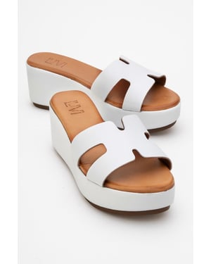 Lia Leer Platform Sandaal (Women)