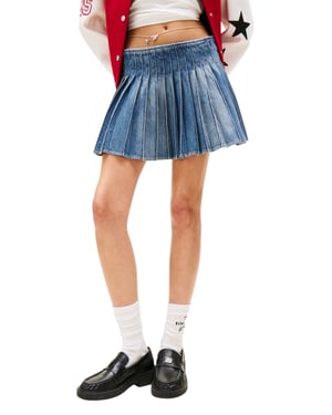 Plissédenim Minirok