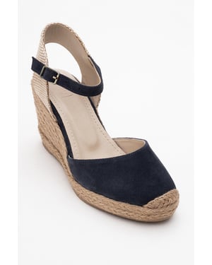 Sinta Suède Leren Platform Espadrille (Dames)