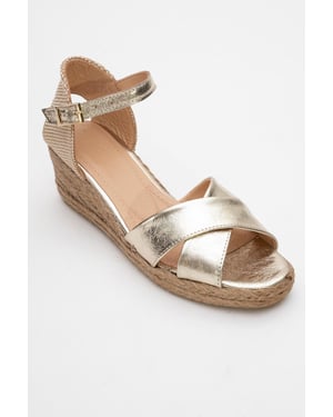 Miria Leren Platform Espadrille (Dames)