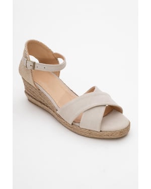 Miria Leren Platform Espadrille (Dames)