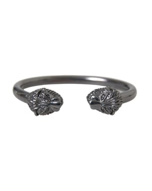 Leeuwenkop Cuff Armband Gunmetal