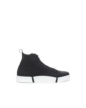 Roberto Cavalli Zwarte Suède Leren Hoge Sneakers