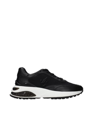Jimmy Choo Zwarte Stoffen Sport Sneakers