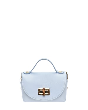 Anna Luchini Turquoise Rundleer Tas