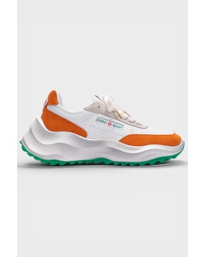 Casablanca Atlantis Sneakers Met Oranje Details En Witte Schoenen