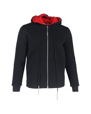 Givenchy hoodie met ritssluiting en transparante voering in zwart polyester