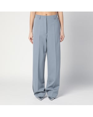 Brede lichtgrijze Falabella-broek met ketting