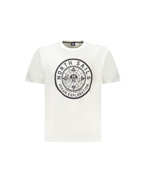 North Sails Witte Katoenen Heren T-Shirt