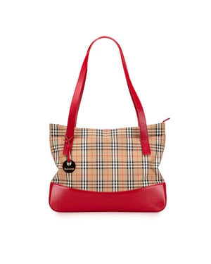 Tweedelige Haymarket Check Canvas Tote