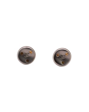 Chanel Vintage Metalen Oorbellen