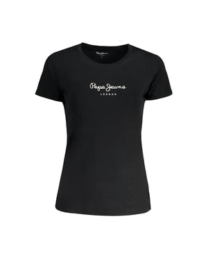 Pepe Jeans Zwarte Katoenen Dames T-Shirt