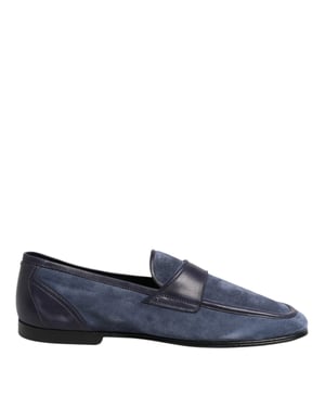 Dolce & Gabbana Blauw Suède Lederen Instapschoenen Moccasins