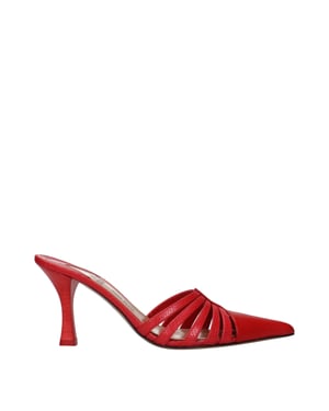 Paris Texas Rode Leren Stiletto Hakken Sandalen