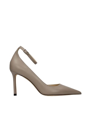 Jimmy Choo Grijze Leren Hakken