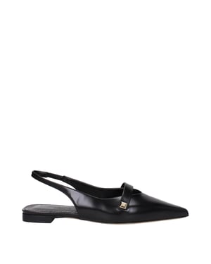Max Mara Zwarte Leren Ballerina's