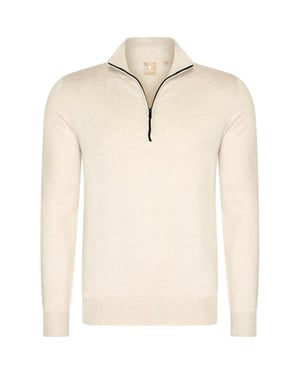 Solution Trui Simon Zipper Knit Beige