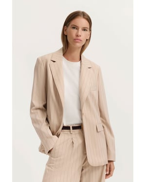 Bugatti Damen Blazer met reverskraag en strepen