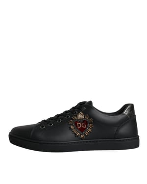 Dolce & Gabbana Zwarte Londen Heilige Hart Heren Sneakers Schoenen