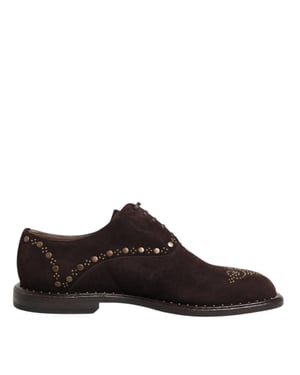 Dolce & Gabbana Bruine Velours Veterschoenen